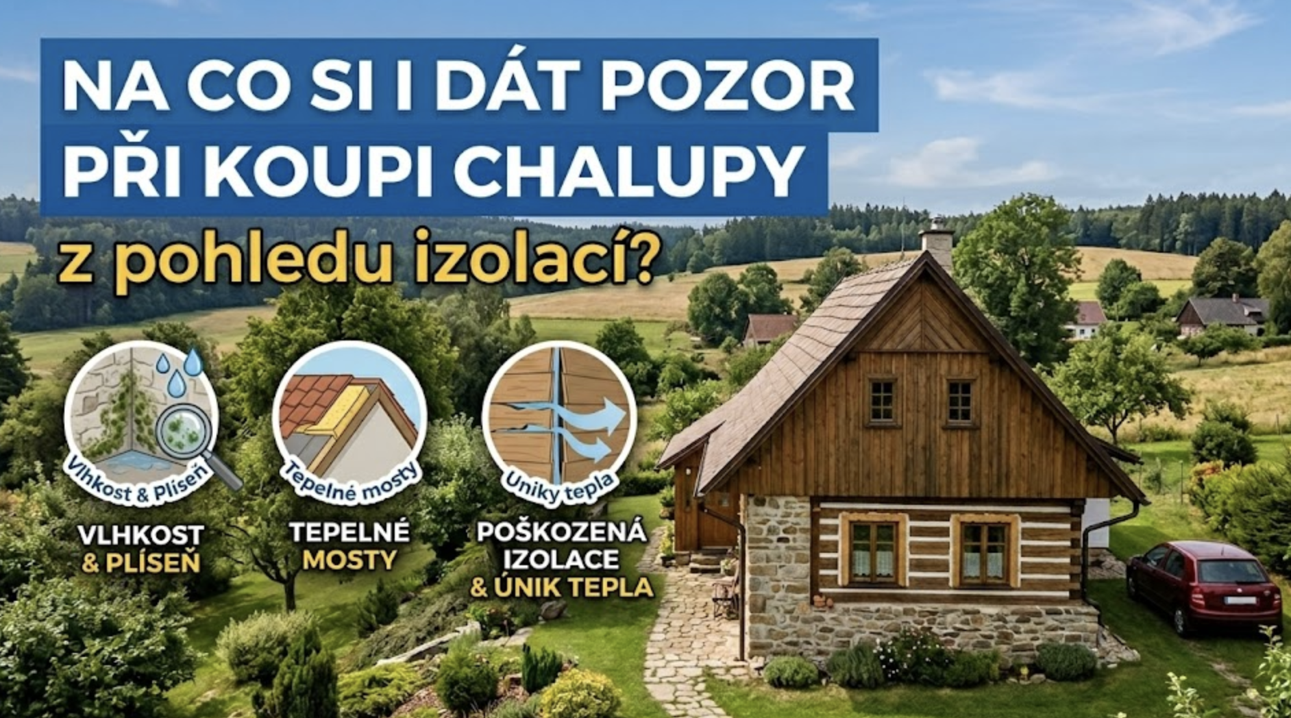 Na co si dát pozor při koupi chalupy z pohledu izolací? Tohle si musíte pohlídat!